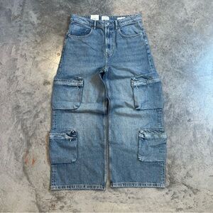 NWT Super Baggy Cargo Cotton On Jeans Cotton:On Cargo Ditch Blue